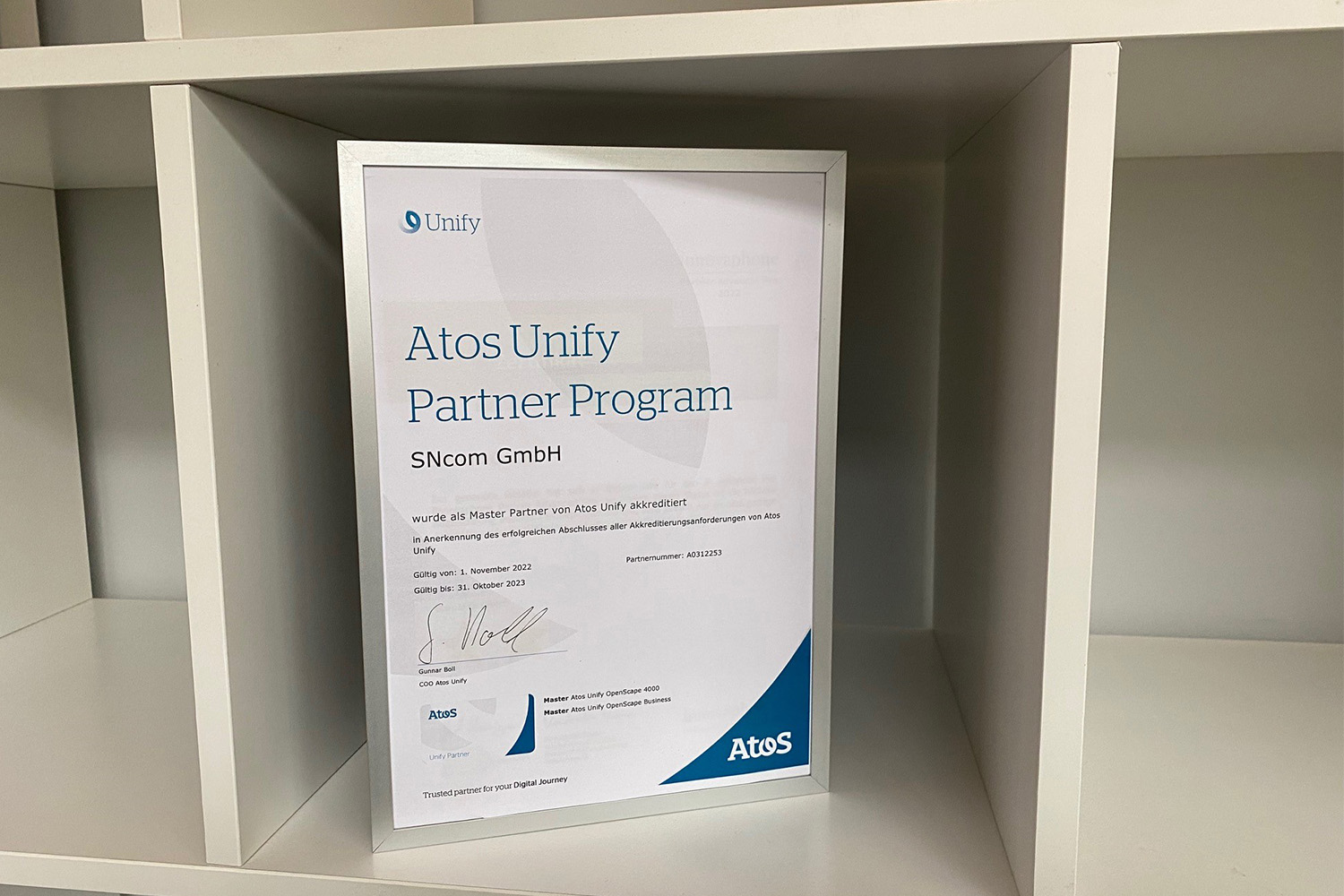 Partner Akkreditierung 2022/23 von Atos Unify